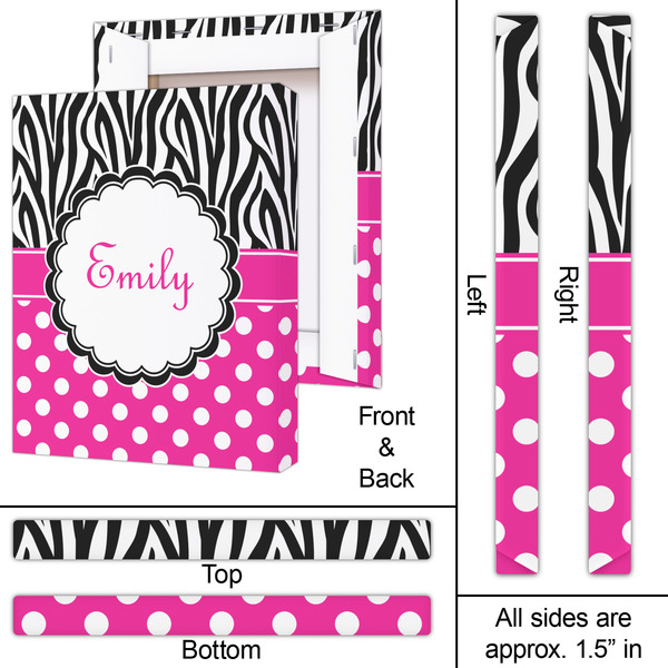 Zebra Print & Polka Dots 16x20 - Canvas Print - Approval