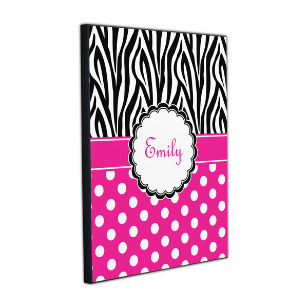 Zebra Print & Polka Dots 16x20 Wood Print - Angle View