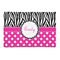 Zebra Print & Polka Dots 2' x 3' Indoor Area Rug (Personalized)