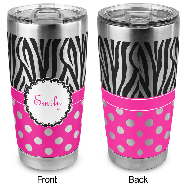 Zebra Print & Polka Dots 20oz SS Tumbler - Full Print - Approval