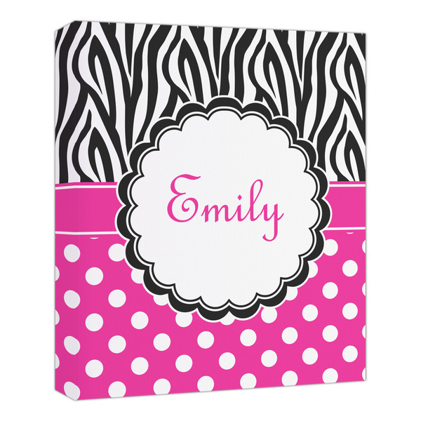 Custom Zebra Print & Polka Dots Canvas Print - 20x24 (Personalized)