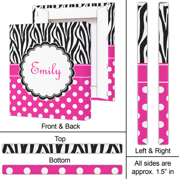 Zebra Print & Polka Dots 20x24 - Canvas Print - Approval