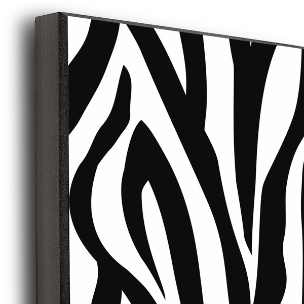 Zebra Print & Polka Dots 20x24 Wood Print - Closeup