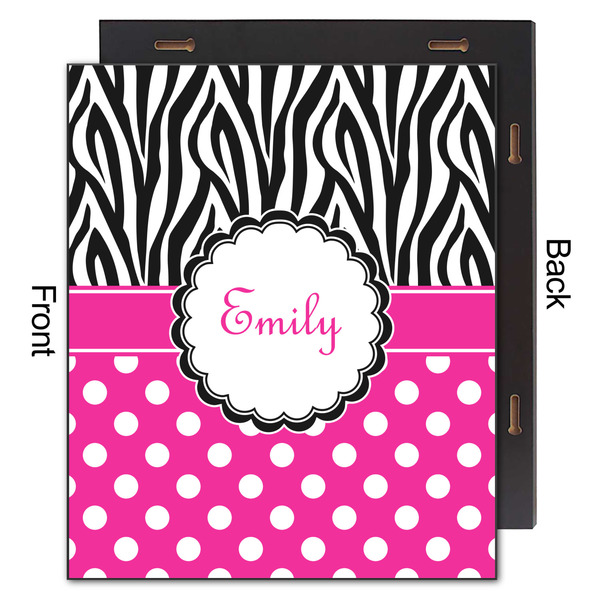 Zebra Print & Polka Dots 20x24 Wood Print - Front & Back View