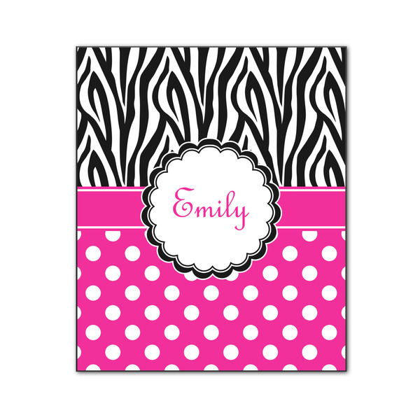 Custom Zebra Print & Polka Dots Wood Print - 20x24 (Personalized)