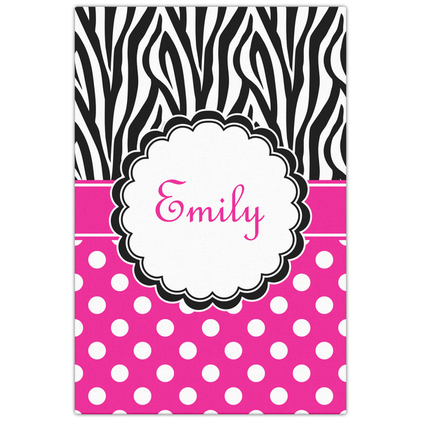 Zebra Print & Polka Dots 20x30 - Canvas Print - Front View