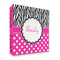 Zebra Print & Polka Dots 3 Ring Binders - Full Wrap - 2" - FRONT