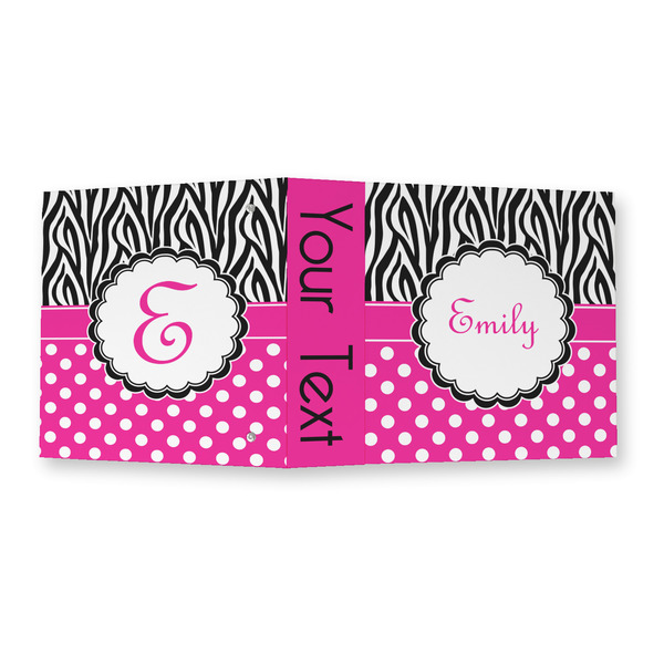 Zebra Print & Polka Dots 3 Ring Binders - Full Wrap - 2" - OPEN OUTSIDE