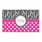 Zebra Print & Polka Dots 3' x 5' Patio Rug (Personalized)