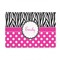 Zebra Print & Polka Dots 4' x 6' Indoor Area Rug (Personalized)