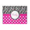 Zebra Print & Polka Dots Area Rug (Personalized)
