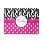 Zebra Print & Polka Dots 5' x 7' Patio Rug (Personalized)