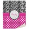 Zebra Print & Polka Dots 50x60 Sherpa Blanket