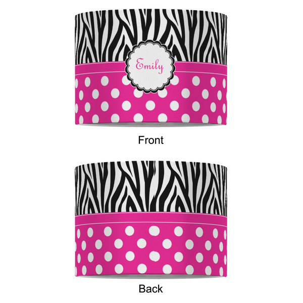 Zebra Print & Polka Dots 8" Drum Lampshade - APPROVAL (Fabric)