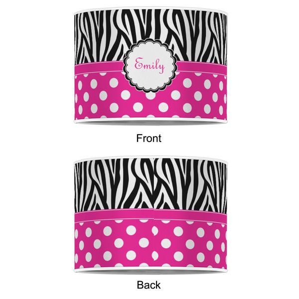 Zebra Print & Polka Dots 8" Drum Lampshade - APPROVAL (Poly Film)