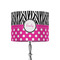 Zebra Print & Polka Dots 8" Drum Lamp Shade - Fabric (Personalized)