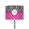 Zebra Print & Polka Dots 8" Drum Lamp Shade - Poly-film (Personalized)