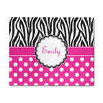 Zebra Print & Polka Dots 8' x 10' Indoor Area Rug (Personalized)