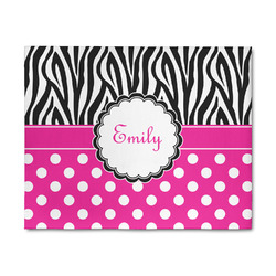 Zebra Print & Polka Dots 8' x 10' Indoor Area Rug (Personalized)