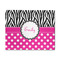 Zebra Print & Polka Dots 8'x10' Patio Rug - Front/Main