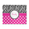 Zebra Print & Polka Dots 8' x 10' Patio Rug (Personalized)