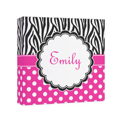 Zebra Print & Polka Dots Canvas Print - 8x8 (Personalized)