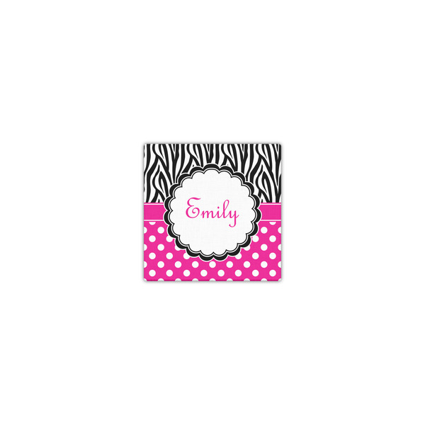 Zebra Print & Polka Dots 8x8 - Canvas Print - Front View