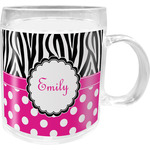 Zebra Print & Polka Dots Acrylic Kids Mug (Personalized)
