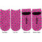 Zebra Print & Polka Dots Adult Ankle Socks - Double Pair - Front and Back - Apvl