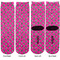 Zebra Print & Polka Dots Adult Crew Socks - Double Pair - Front and Back - Apvl