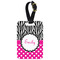 Zebra Print & Polka Dots Aluminum Luggage Tag (Personalized)