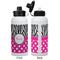 Zebra Print & Polka Dots Aluminum Water Bottle - White APPROVAL