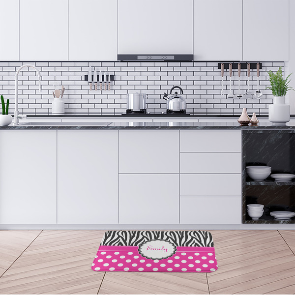 Zebra Print & Polka Dots Anti-Fatigue Kitchen Mats - LIFESTYLE