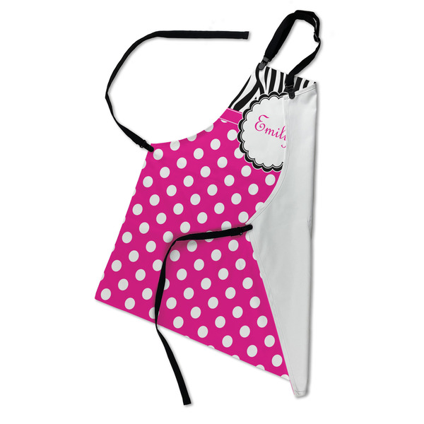 Zebra Print & Polka Dots Apron - Folded