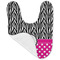 Zebra Print & Polka Dots Baby Bib - AFT folded