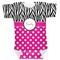 Zebra Print & Polka Dots Baby Bodysuit 3-6 (Personalized)