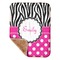 Zebra Print & Polka Dots Sherpa Baby Blanket - 30" x 40" w/ Name or Text