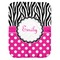 Zebra Print & Polka Dots Baby Swaddling Blanket (Personalized)