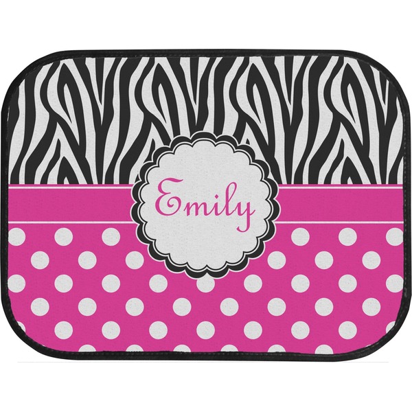 Zebra Print & Polka Dots Custom Car Floor Mats (Back Seat)