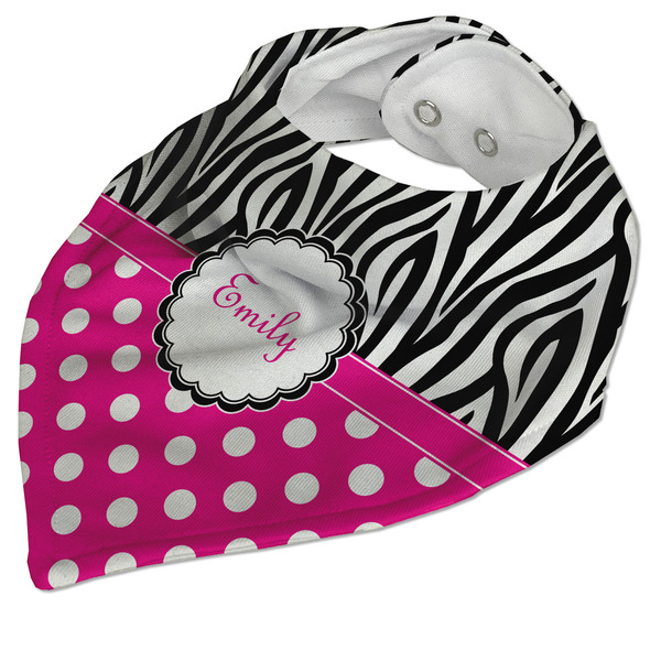 Zebra Print & Polka Dots Bandana Closed
