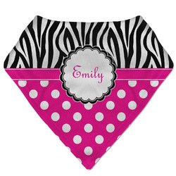 Zebra Print & Polka Dots Bandana Bib (Personalized)