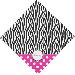 Zebra Print & Polka Dots Dog Bandana Scarf w/ Name or Text