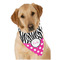 Zebra Print & Polka Dots Dog Bandana Scarf w/ Name or Text