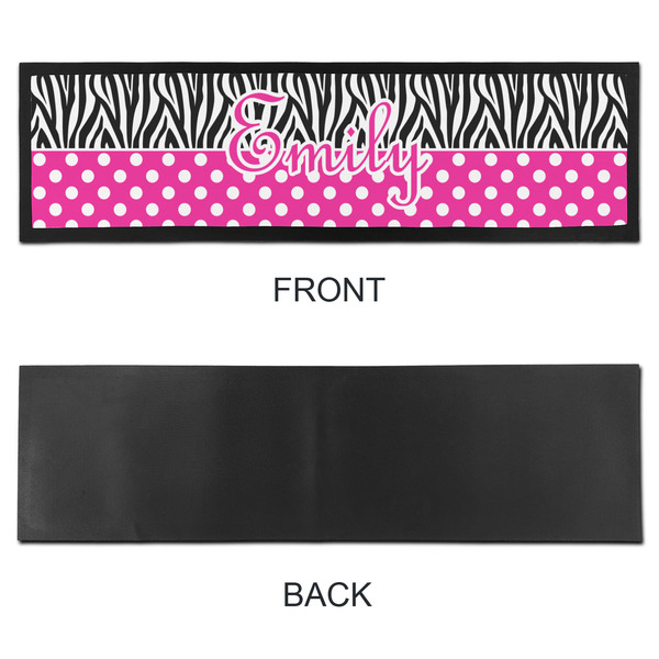 Zebra Print & Polka Dots Bar Mat - Large - APPROVAL
