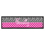 Zebra Print & Polka Dots Bar Mat (Personalized)