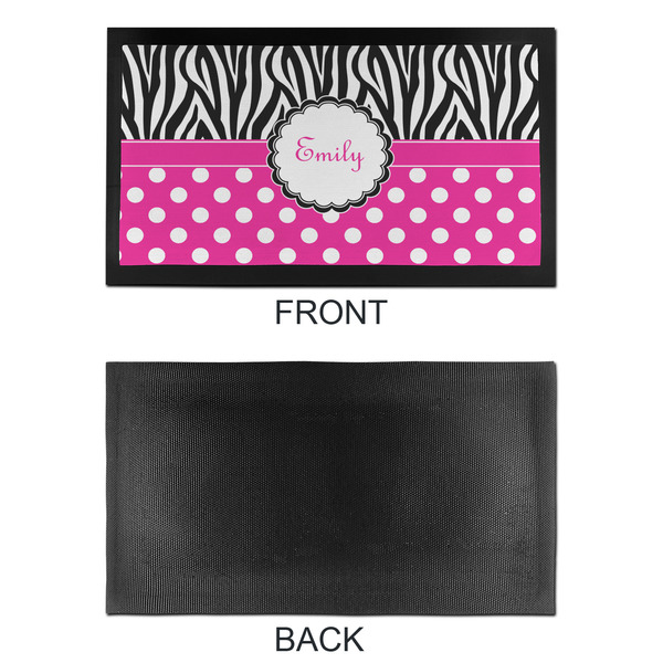Zebra Print & Polka Dots Bar Mat - Small - APPROVAL