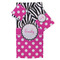 Zebra Print & Polka Dots Bath Towel Set - 3 Pcs (Personalized)