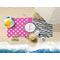 Zebra Print & Polka Dots Beach Towel Lifestyle