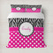 Zebra Print & Polka Dots Bedding Set- Queen Lifestyle - Duvet