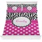 Zebra Print & Polka Dots Bedding Set (Queen)